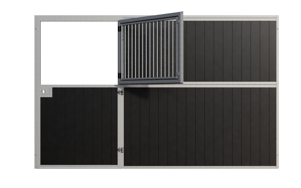 Stable Box Front Basic Closed with Double Swing Door